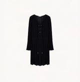 POINTELLE LONG-SLEEVE DRESS