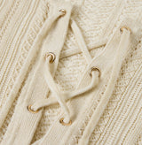 POINTELLE LONG-SLEEVE DRESS