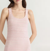 SHIMMER POINTELLE TANK DRESS