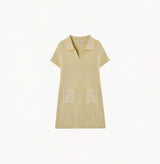 TWEED COLLARED SHORT-SLEEVE DRESS
