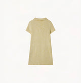 TWEED COLLARED SHORT-SLEEVE DRESS