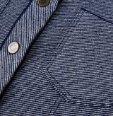 DENIM-LOOK COLLARED JACKET