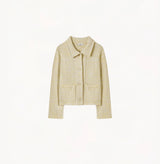 TWEED CROCHET-TRIM COLLARED JACKET