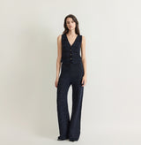 SHIMMER POINTELLE STRAIGHT-LEG PANTS