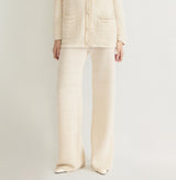 SHIMMER POINTELLE STRAIGHT-LEG PANTS
