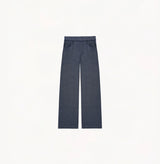 DENIM-LOOK STRAIGHT-LEG TROUSERS