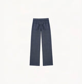 DENIM-LOOK STRAIGHT-LEG TROUSERS