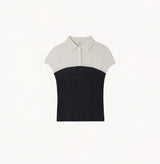 COLOR-BLOCK POLO TOP