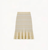 CHECK MERMAID MIDI SKIRT
