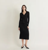 POINTELLE STRAIGHT MIDI SKIRT