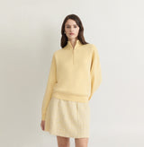 WOOL HALF ZIP SWEATER
