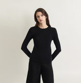 CASHMERE-BLEND LONG-SLEEVE TOP