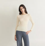 CASHMERE-BLEND LONG-SLEEVE TOP