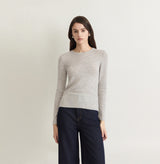 CASHMERE-BLEND LONG-SLEEVE TOP
