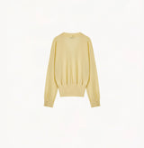 WOOL V-NECK TOP WITH RIBBON