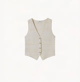 SHIMMER POINTELLE V-NECK VEST