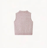 MULTICOLOR TWEED COLLARED VEST