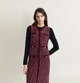 TWEED V-NECK VEST