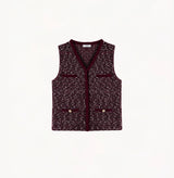 TWEED V-NECK VEST