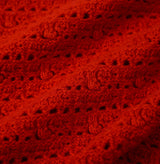 CROCHET-TRIM POINTELLE CREWNECK CARDIGAN