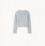 MULTICOLOR BUTTON-FRONT CREWNECK CARDIGAN