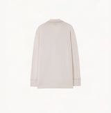 METALLIC-TRIM COLLARED CARDIGAN