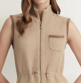 TEDDY BOUCLÉ SLEEVELESS DRESS