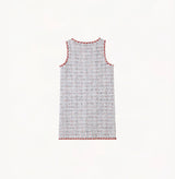 CHECKED TWEED PINAFORE DRESS
