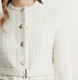 TWEED STAND-COLLAR JACKET