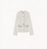 TWEED STAND-COLLAR JACKET