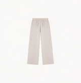 METALLIC-TRIM STRAIGHT-LEG PANTS