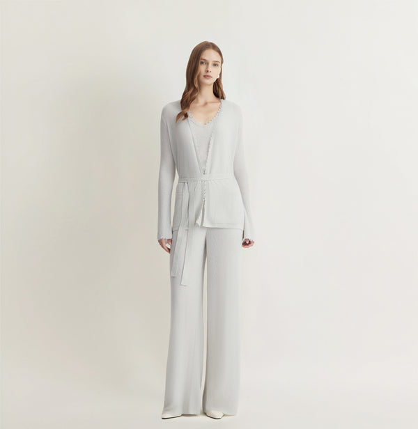 SHIMMER WIDE-LEG PANTS
