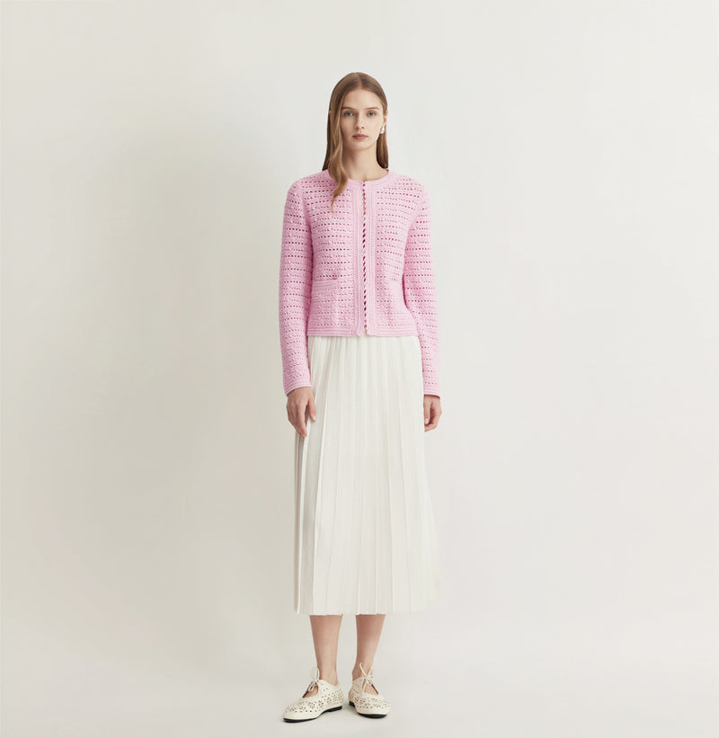 WOOL PLEATED SKIRT