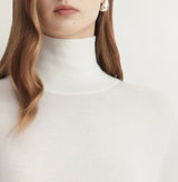CASHMERE LONG-SLEEVE TURTLENECK TOP