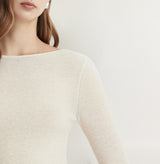 SHEER STRAIGHT-NECK TOP