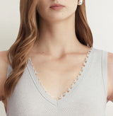 SHIMMER V-NECK TANK