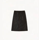 COATED DENIM SKIRT