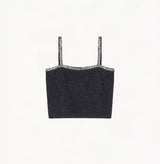 FLUFFY CASHMERE CRYSTAL EMBELLISHED CAMISOLE