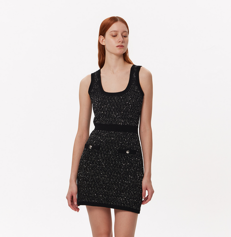SEQUINED TANK DRESS
