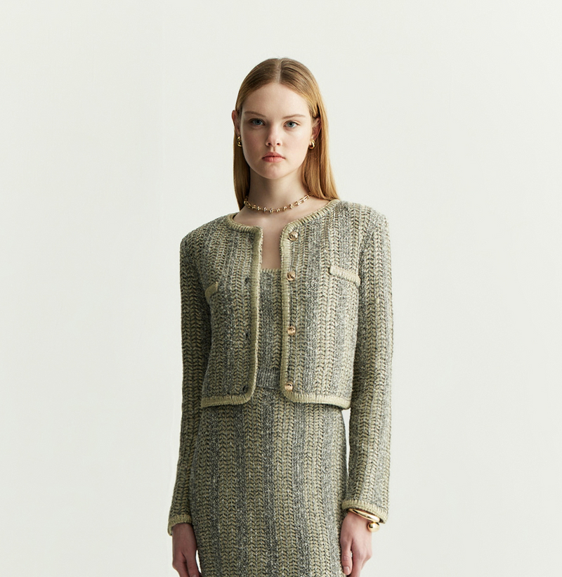 METALLIC TWEED JACKET – CRUSH Collection METALLIC TWEED JACKET – CRUSH Collection