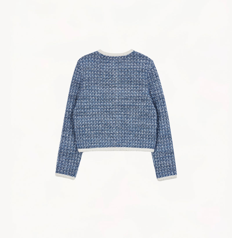 MULTICOLORED SEQUINED TWEED JACKET