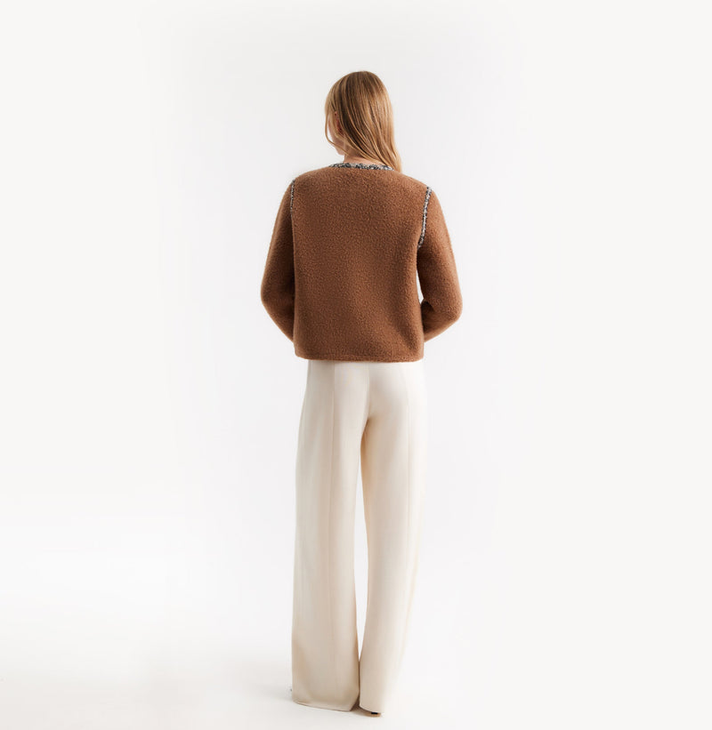 TEDDY BOUCLÉ TRIM JACKET