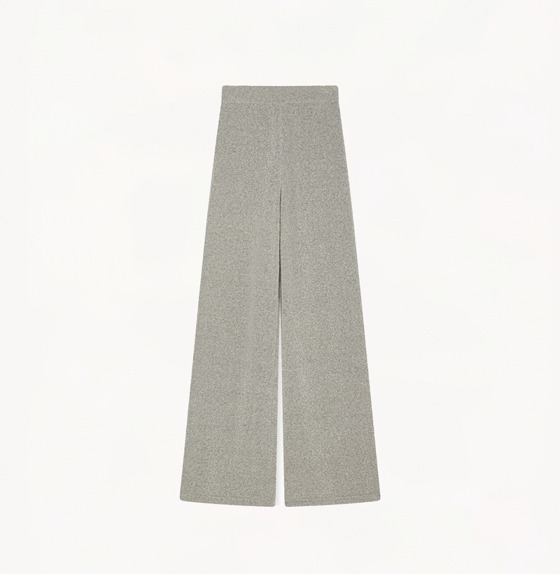 Bouclé casual pants in grey.