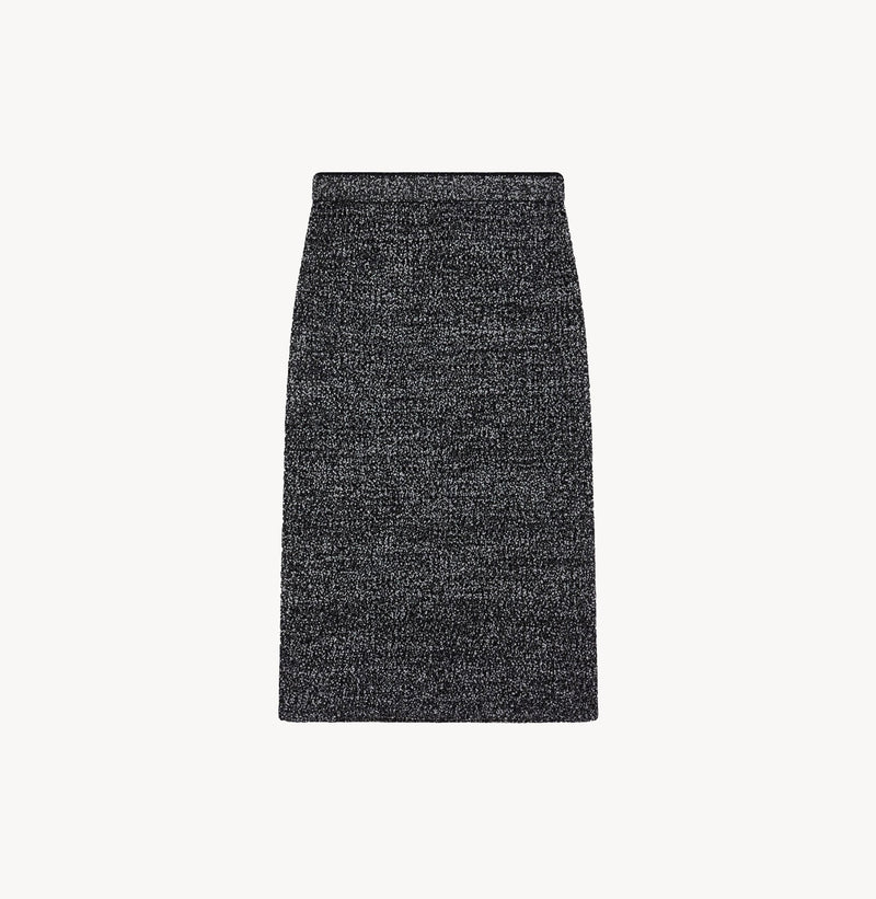 BOUCLÉ METALLIC POINTELLE SKIRT