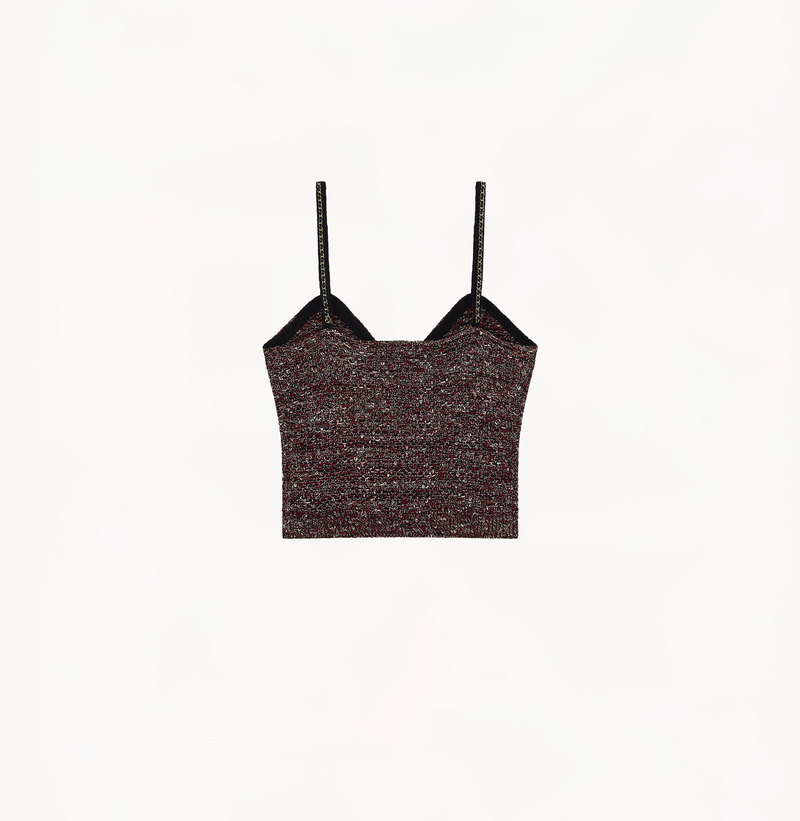 FANCY BOUCLÉ BUSTIER CAMISOLE