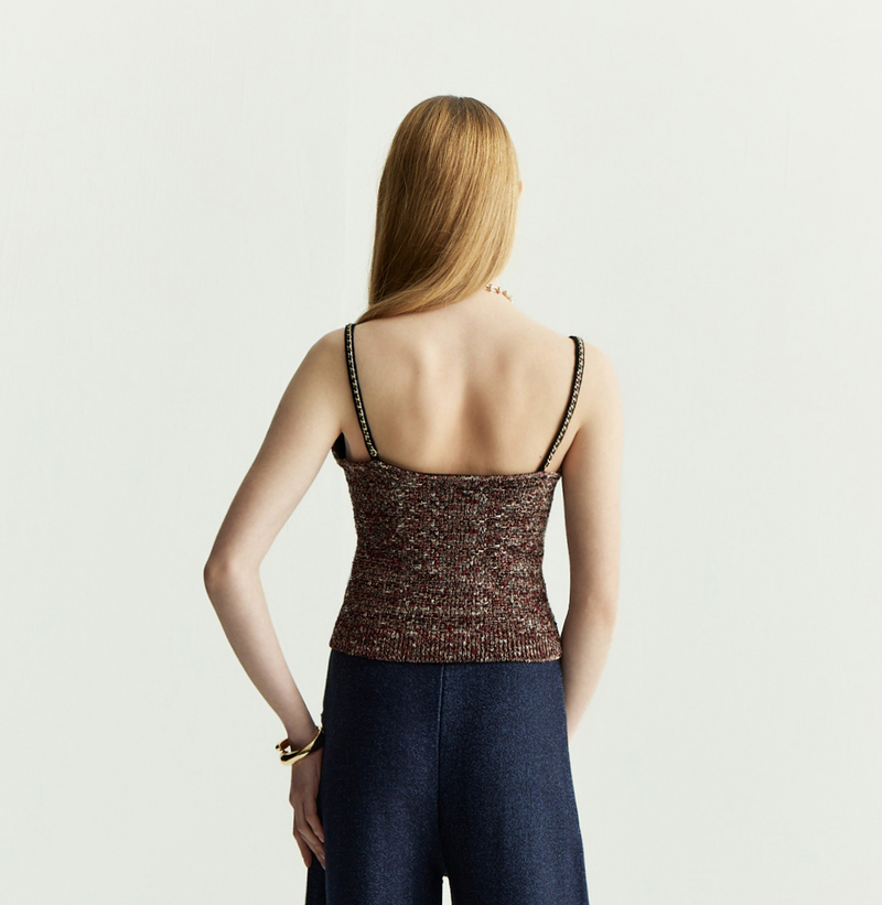 FANCY BOUCLÉ BUSTIER CAMISOLE