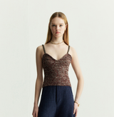 FANCY BOUCLÉ BUSTIER CAMISOLE