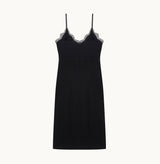 WOOL LACE-TRIMMED CAMISOLE DRESS