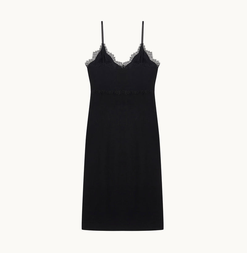 WOOL LACE-TRIMMED CAMISOLE DRESS WOOL LACE-TRIMMED CAMISOLE DRESS