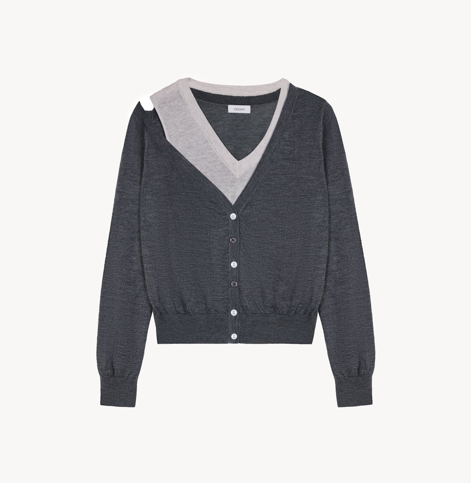 CASHMERE LAYERED CARDIGAN SWEATER – CRUSH Collection